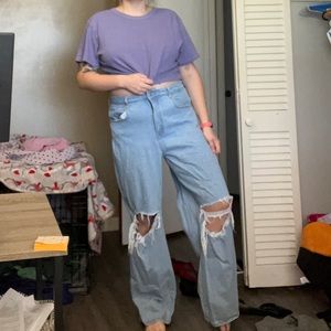 Wild Fable High Rise Distressed Baggy Jeans